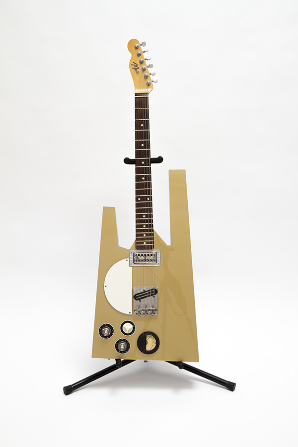 The Chessmaster II on a guitar stand