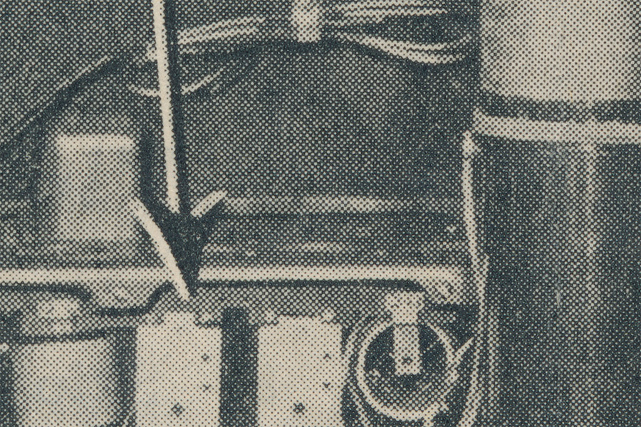 Detail image of the higher quality original Service Notes used for these replicas